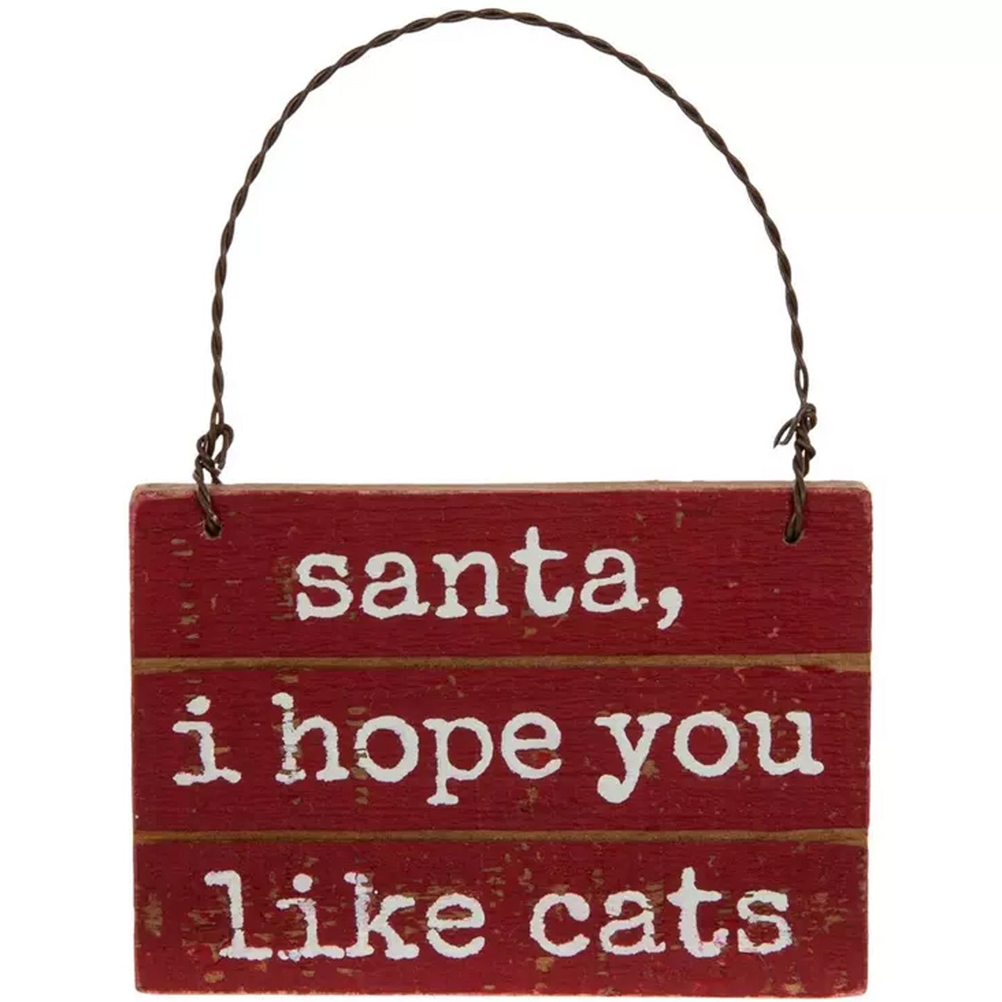 Letrero Vintage Santa, I Hope You Like
