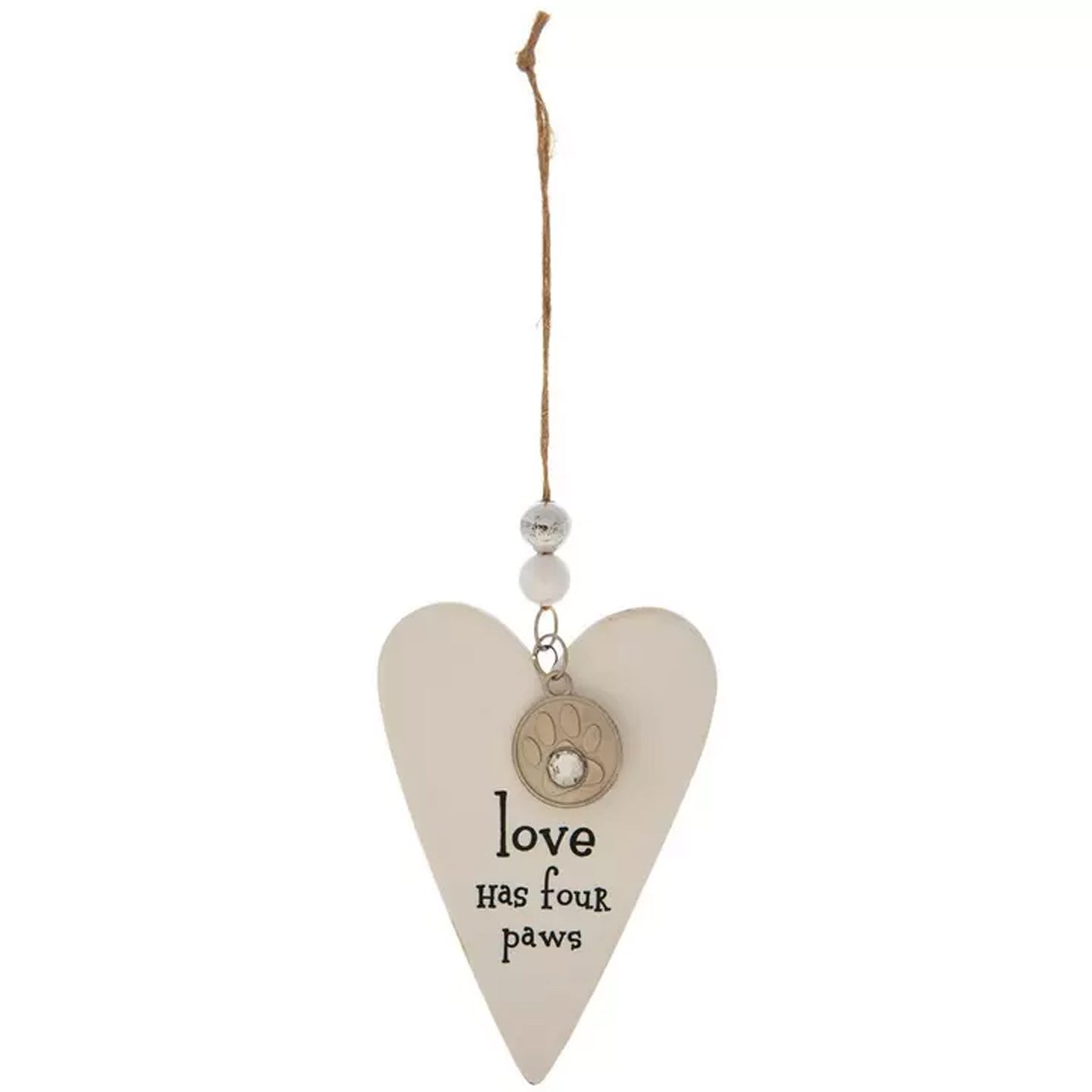 Corazón de Cerámica Love Has Four Paws