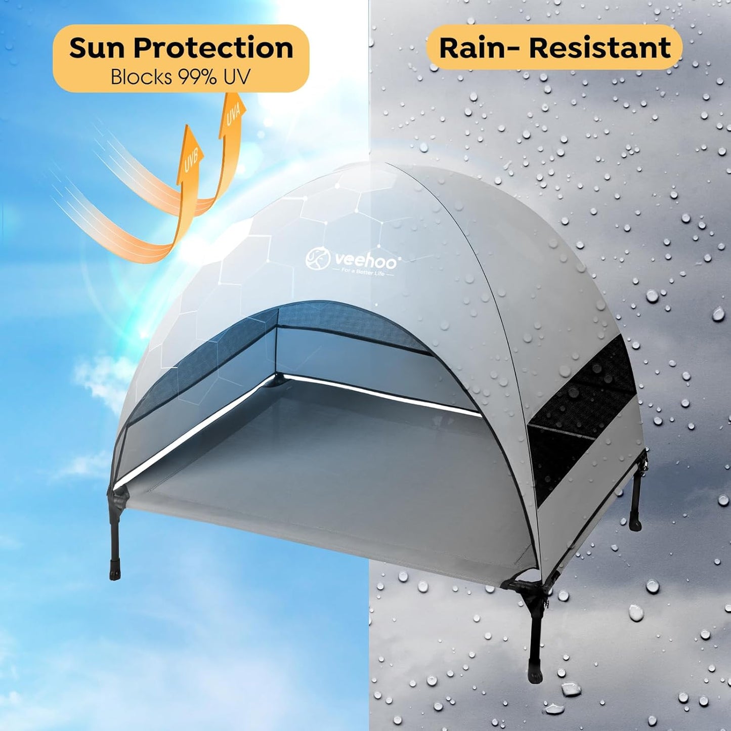 Cama Elevada con Toldo