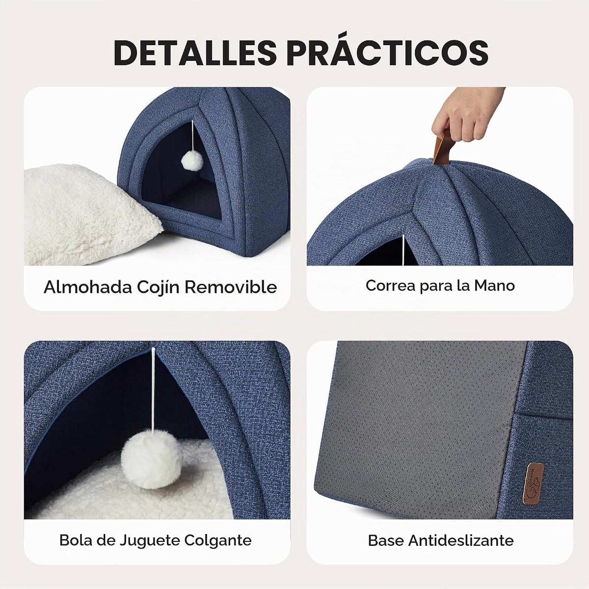 Cama 2 en 1 para Gatos – Cueva y Cama