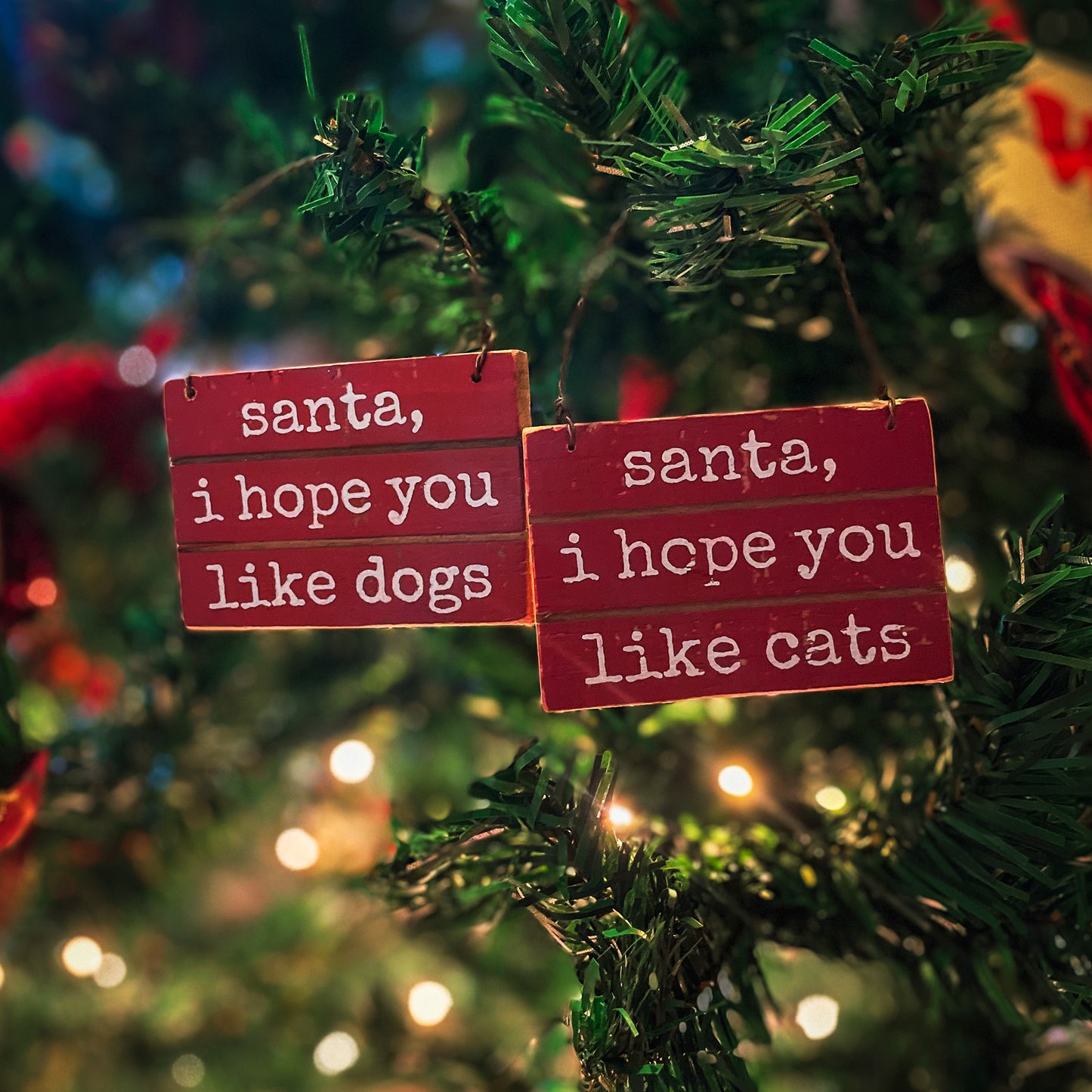 Letrero Vintage Santa, I Hope You Like