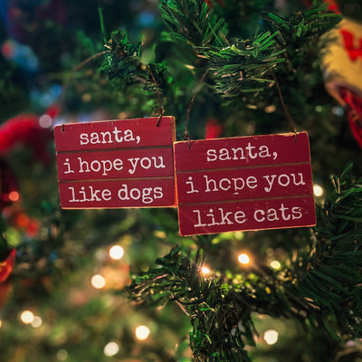 Letrero Vintage Santa, I Hope You Like