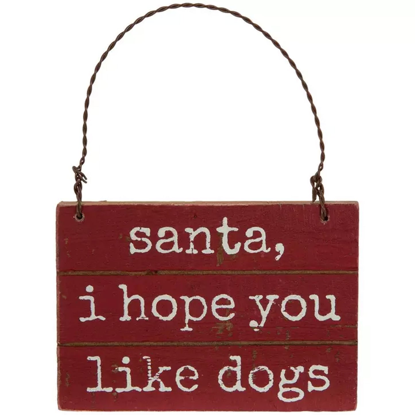Letrero Vintage Santa, I Hope You Like
