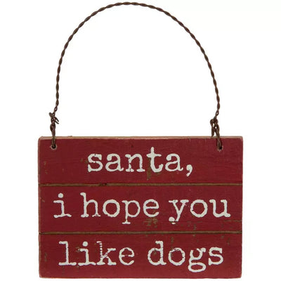 Letrero Vintage Santa, I Hope You Like