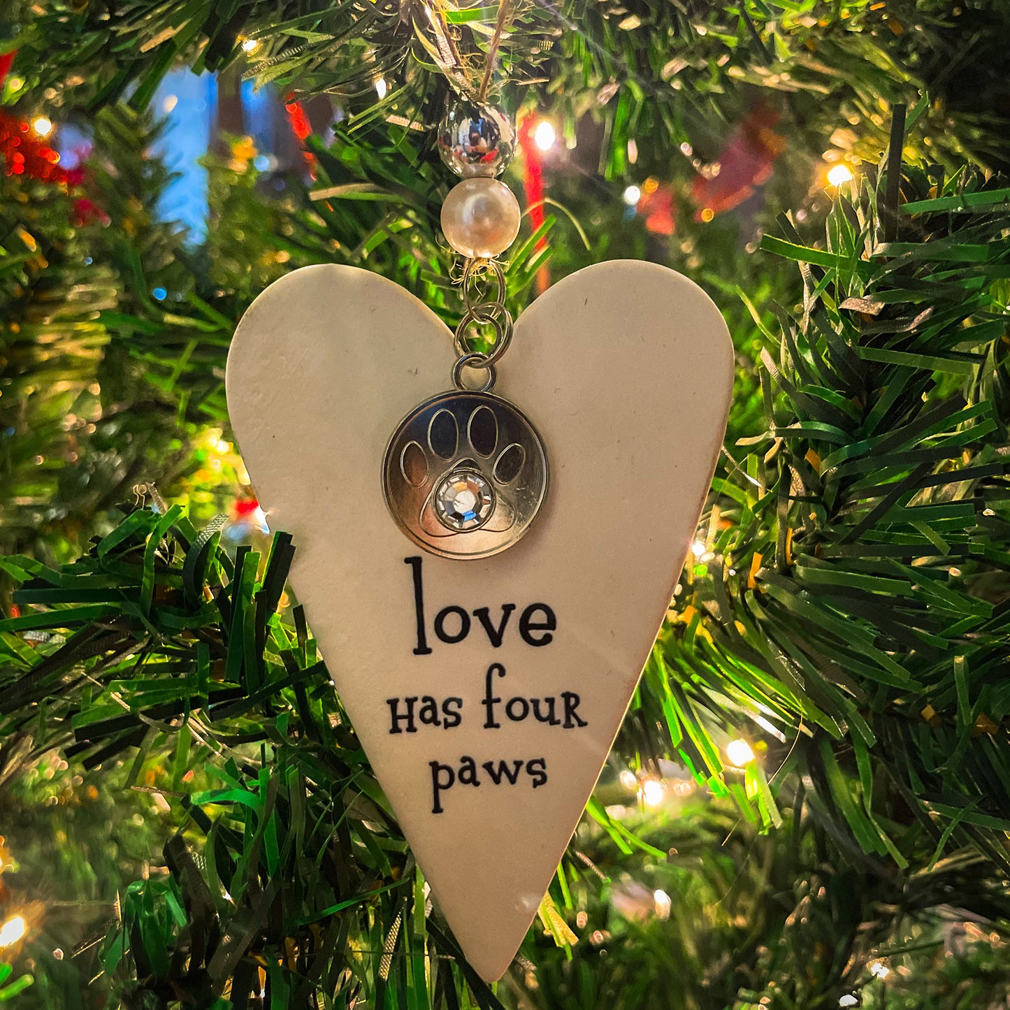 Corazón de Cerámica Love Has Four Paws